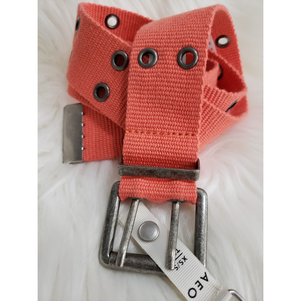 NEW Belt American Eagle Womens Canvas Pink Grommets SIZE XS / S barbie gorpcore